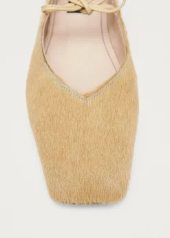 Sway Soft Beige Leder Ballerinas