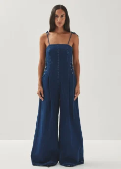 Tania Blauer Denim-Jumpsuit