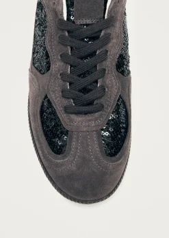 Tb.490 Glint Dunkelgraue Ledersneaker