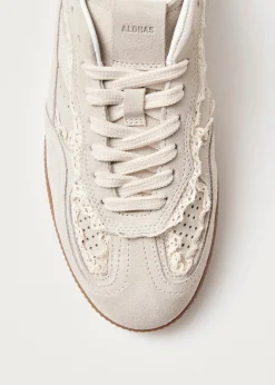Tb.490 Häkelcreme-Ledersneaker