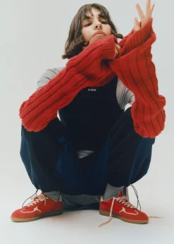 Tb.490 Rife Glänzende Rote Leder-Sneakers