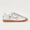 Tb.490 Rife Silberne Leder-Sneakers