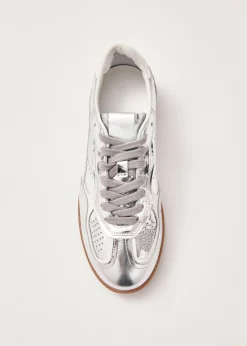 Tb.490 Rife Silberne Leder-Sneakers