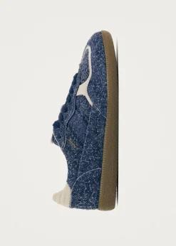 Tb.490 Rife Suede Fuzzy Blaue Ledersneaker