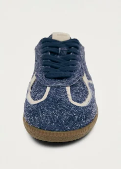 Tb.490 Rife Suede Fuzzy Blaue Ledersneaker