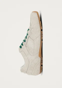 Tb.56 Suede Fuzzy Hellgraue Ledersneaker