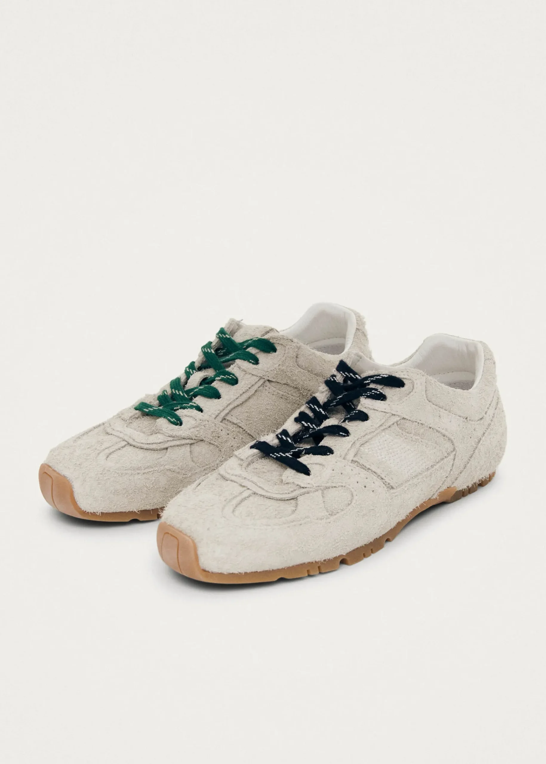 Tb.56 Suede Fuzzy Hellgraue Ledersneaker
