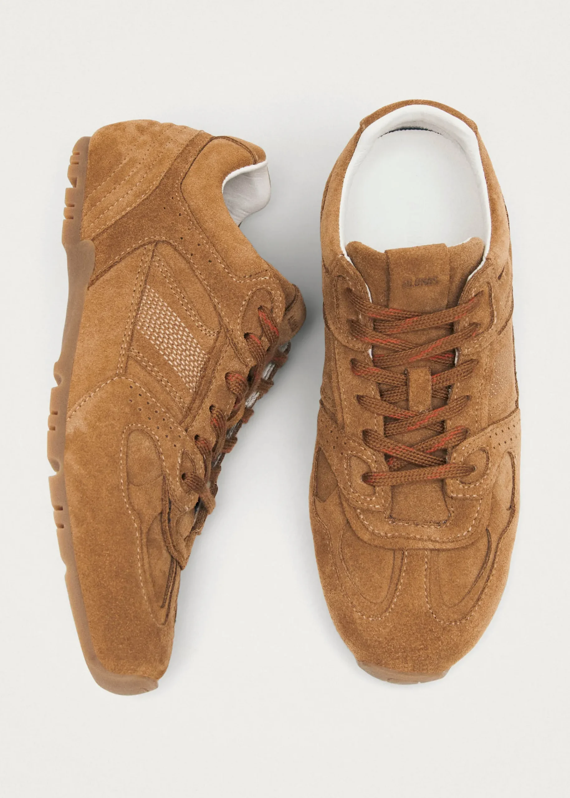 Tb.56 Suede Kamelfarbene Ledersneaker