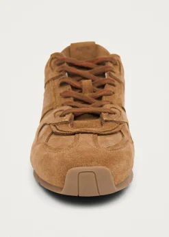 Tb.56 Suede Kamelfarbene Ledersneaker