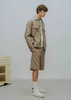 Tb.490 Weiße und schwarze Leder-Sneakers