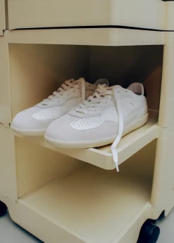 Tb.490 Weiße und schwarze Leder-Sneakers