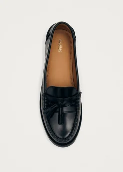 Terrane Schwarze Leder Loafers