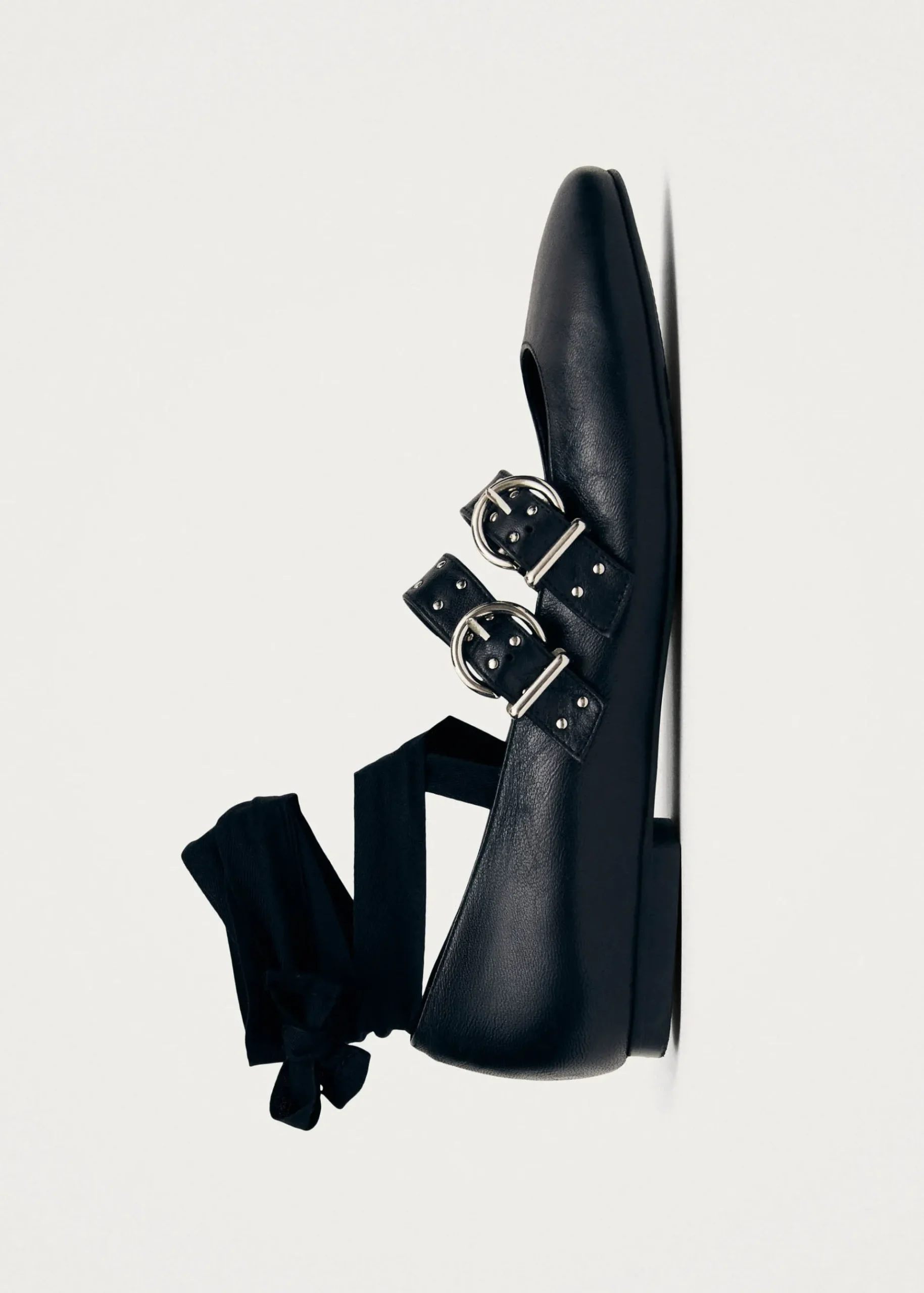Thekla Schwarze Leder Ballerinas