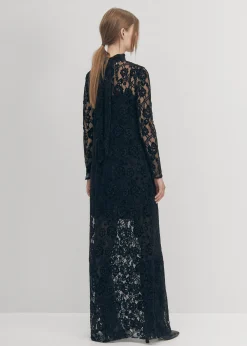 Tiban-Spitzen-Schwarzes Kleid