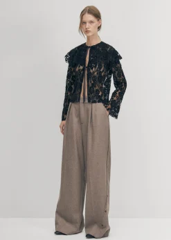 Tolpa Lace Schwarz Bluse