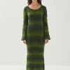 Trenza Grünes Strick-kleid