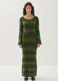 Trenza Grünes Strick-kleid