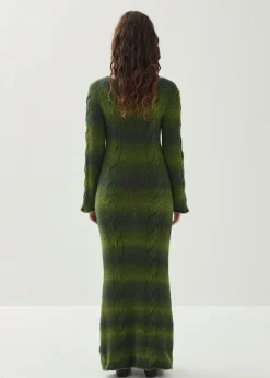 Trenza Grünes Strick-kleid