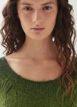 Trenza Grünes Strick-kleid