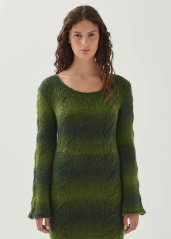 Trenza Grünes Strick-kleid