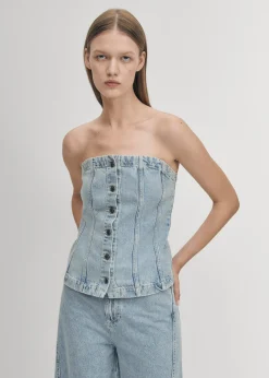 Troyes Blaues Denim-Oberteil