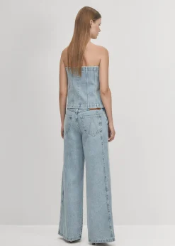 Troyes Blaues Denim-Oberteil