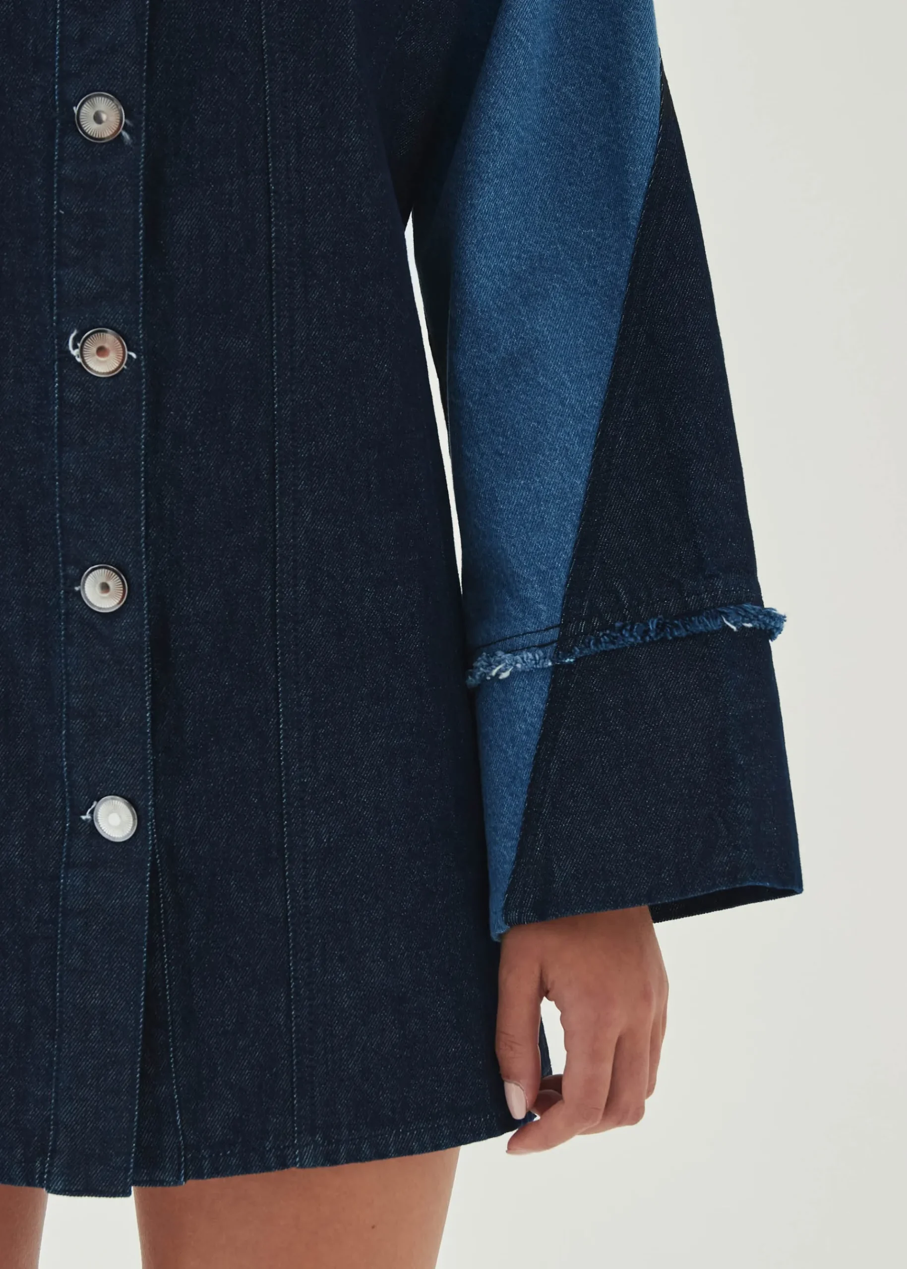 Veden Bicolor Indigo Denim Dress