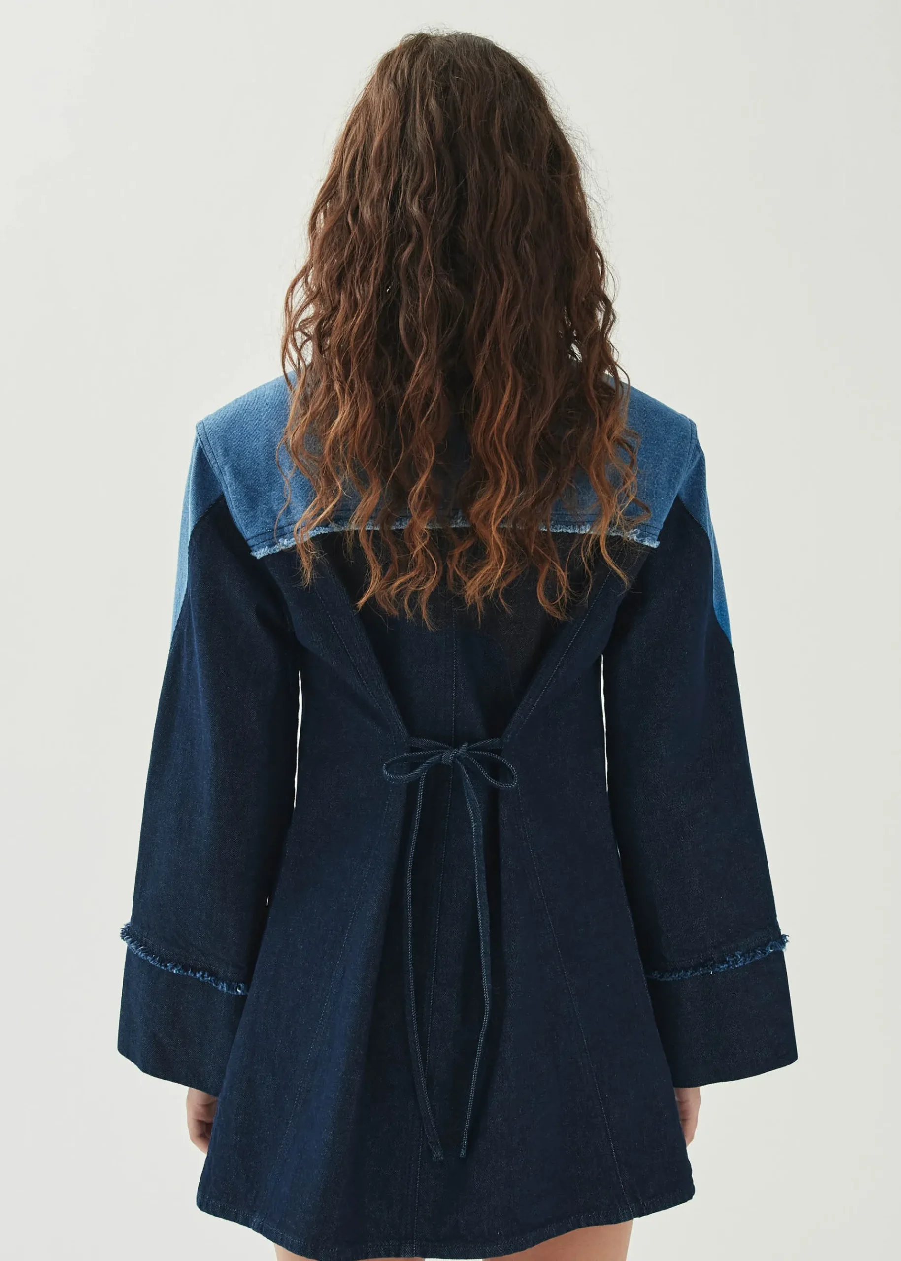 Veden Bicolor Indigo Denim Dress