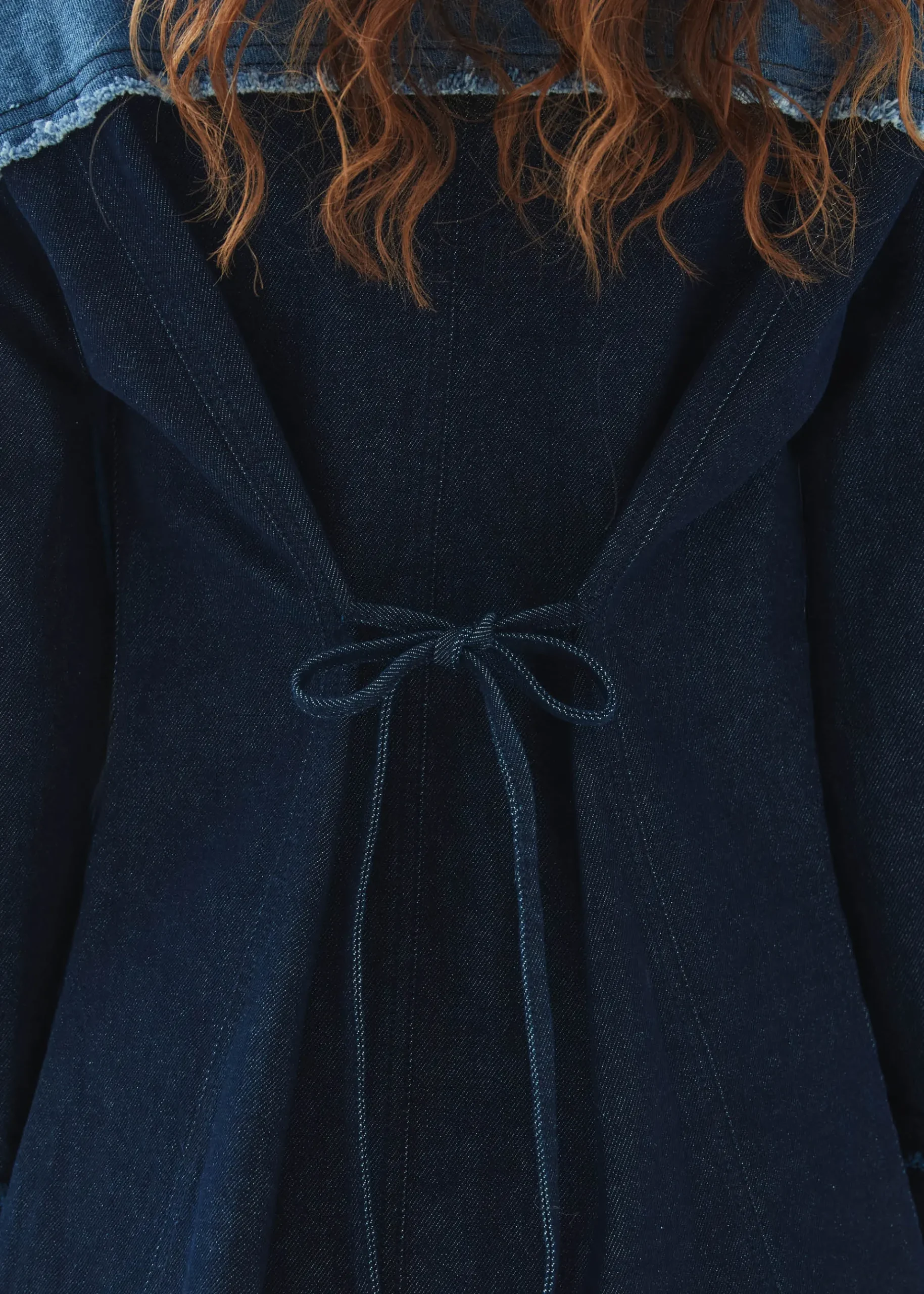 Veden Bicolor Indigo Denim Dress