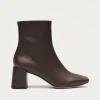 Watercolor Dunkelbraune vegane Lederstiefel