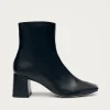 Watercolor Schwarze vegane Lederstiefel