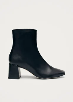Watercolor Schwarze vegane Lederstiefel