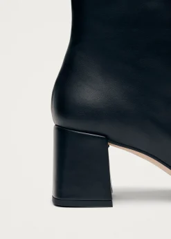 Watercolor Schwarze vegane Lederstiefel
