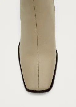 West Cactus Warm Sand Beige Vegan Leather Ankle Boots