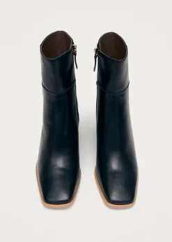 West Vintage Schwarze Lederstiefel